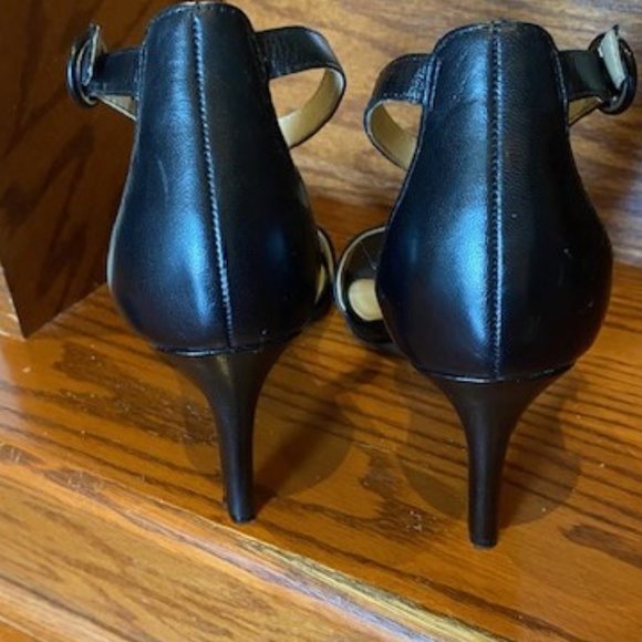 NATURALIZER SIZE 1Om BLACK OPEN TOE DRESS SANDALS - Picture 3 of 4